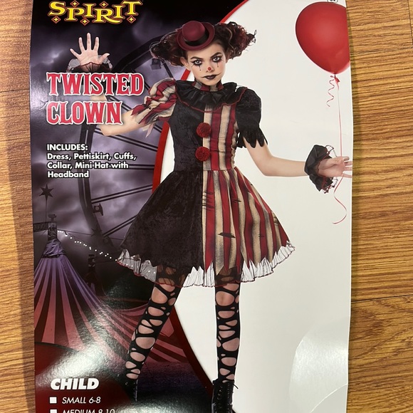 Brand new Spirit Twisted Clown Halloween Costume - Picture 1 of 2
